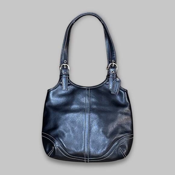 Coach Black Leather Tote Shoulder Bag – Style No. A04S-4983 - Picture 1 of 5